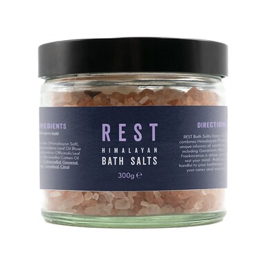 Grass & Co REST Himalayan Bath Salts with Geranium, Rosemary and Frankincense 300g