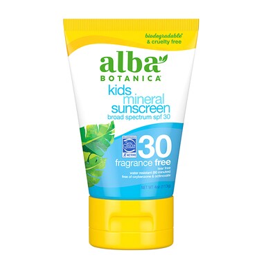 Alba Botanica Kids Mineral Fragrance Free SPF 30 Sunscreen 113g