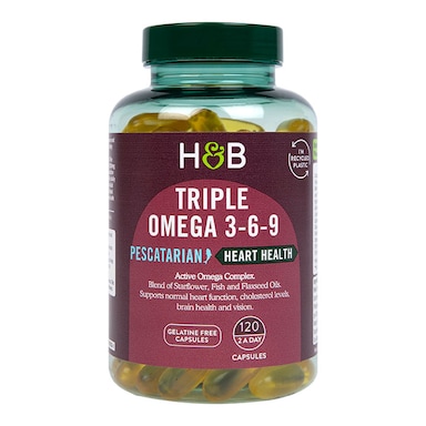 Holland & Barrett Pescatarian Triple Omega 3-6-9 120 Capsules