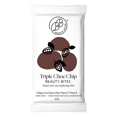 Krumbled Foods Beauty Bites Triple Chocolate Chip Brownie Flavour 1 x 32g