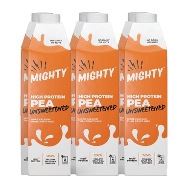 Mighty Pea Unsweetened M.lk 6 x 1L