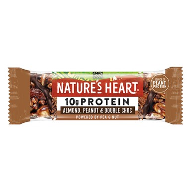 Nature's Heart Plant Protein Almond, Peanut & Double Dark Choc 45g