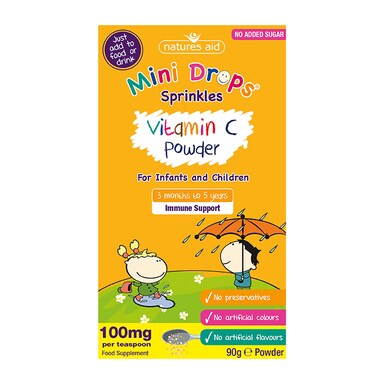 Natures Aid Mini Drops Sprinkles Vitaminc Powder 90g
