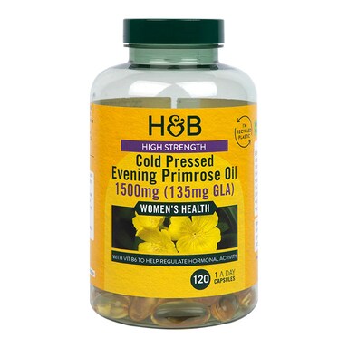 Holland & Barrett High Strength Cold Pressed Evening Primrose Oil 1500mg 120 Capsules