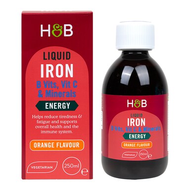 Holland & Barrett Iron + B Vits, Vit C & Minerals 250ml Liquid