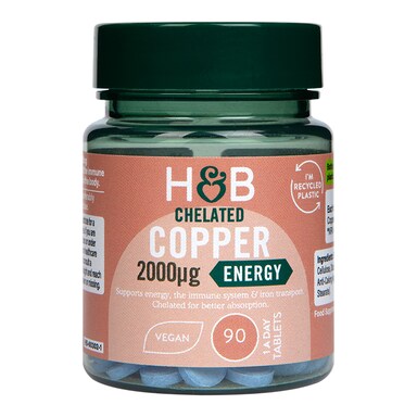 Holland & Barrett Chelated Copper 2mg 90 Tablets