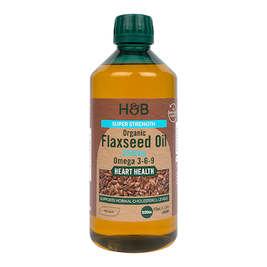 Holland & Barrett Vegan Super Strength Flaxseed Triple Omega 3-6-9 Oil 4660mg 500ml Liquid