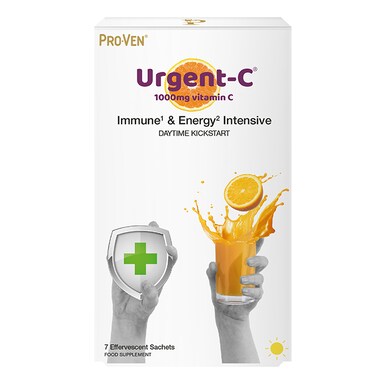 Pro-Ven Urgent-C 1000mg Vitamin C  Daytime Kickstart 7 Effervescent Sachets