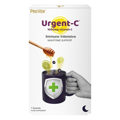 Pro-Ven Urgent-C 1000mg Vitamin C Night-time Support 7 Effervescent Sachets