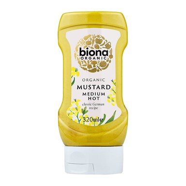 Biona Mustard Medium Hot Classic German 320ml