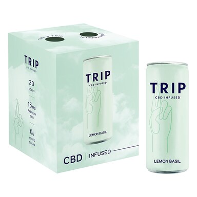 TRIP CBD Infused Multi Pack Lemon Basil - 4 x 250ml