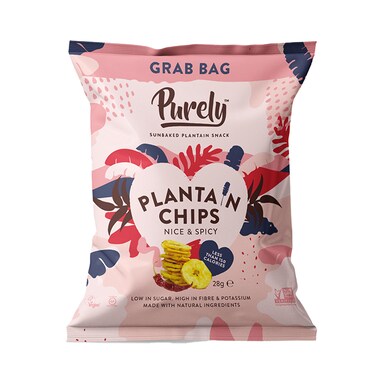Purely Plantain Chips Nice & Spicy 28g