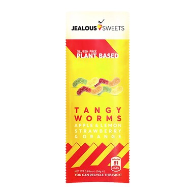 Jealous Sweets Tangy Worms Shot Bag 24g