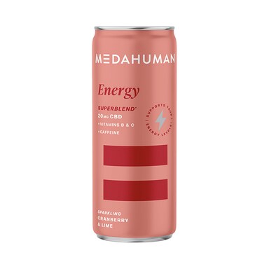 Medahuman Cranberry & Lime CBD Energy Drink 250ml