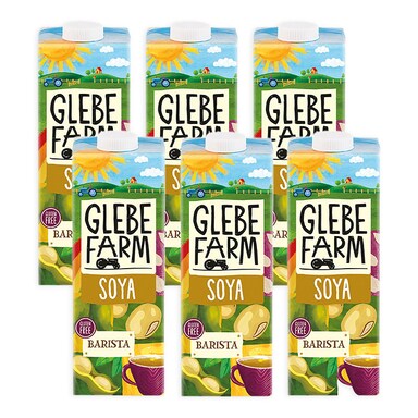 Glebe Farm Soya Drink Sweetened Barista Style 6 x 1L