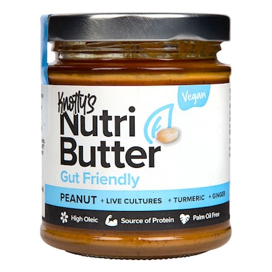 Knotty's Nutri-Butter Gut Friendly Peanut Butter with Turmeric & Ginger 180g