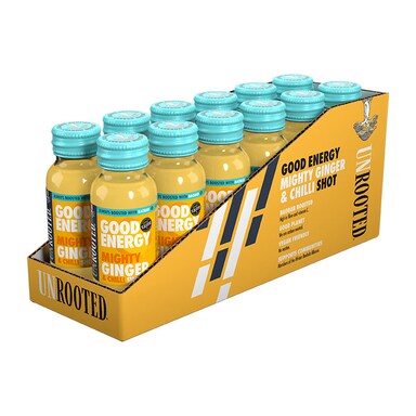 Unrooted Mighty Ginger Fresh Energy Shot 12 x 60ml