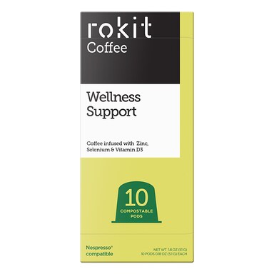 Rokit Coffee Wellness Support Coffee 10 Nespresso Compatible Pods