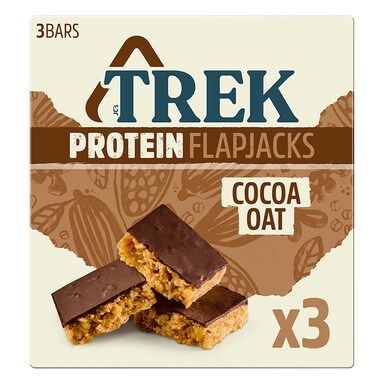 TREK Protein Flapjacks Cocoa Oat 3 x 50g