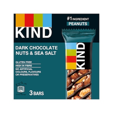 KIND Dark Chocolate, Nuts & Sea Salt Multipack 3 x 30g