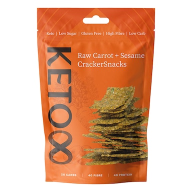 Keto8 Raw Carrot + Sesame CrackerSnacks 35g