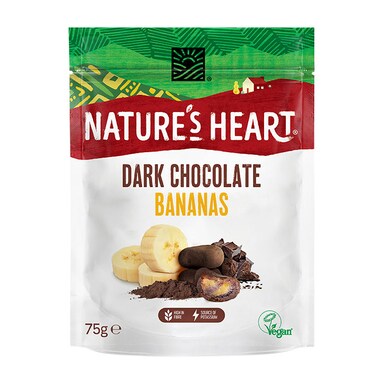 Natures Heart Dark Chocolate Banana 75g