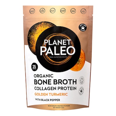 Planet Paleo Organic Bone Broth Collagen Protein 225g - Golden Turmeric
