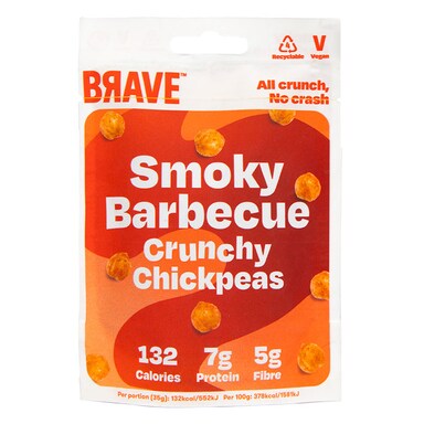 BRAVE Crunchy Chickpeas Smoky Barbecue 35g