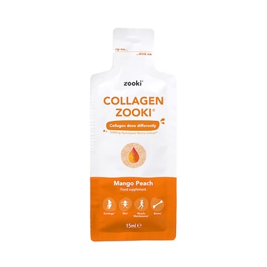 YourZooki 5000mg Hydrolysed Marine Collagen Mango Peach Flavour 15ml Sachet