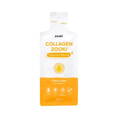YourZooki 5000mg Hydrolysed Marine Collagen Citrus Lime 15ml Sachet