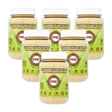 PPB Powdered Peanut Butter Sweetened with Stevia 6 x 180g