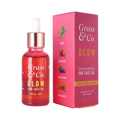 Grass & Co. GLOW Nourishing 300mg CBD Face Oil 30ml