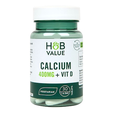 H&B Value Calcium 400mg + Vitamin D 30 Tablets