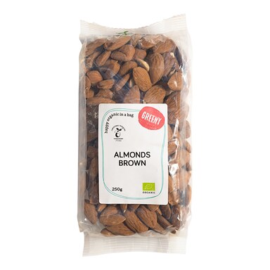 Greeny Organic Almonds Brown 250g