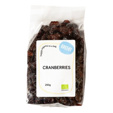 Greeny Organic Cranberries 250g
