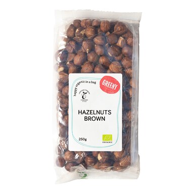 Greeny Organic Hazelnuts Brown 250g