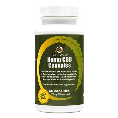Celtic Wind Hemp CBD Capsules 1200mg 60 Capsules