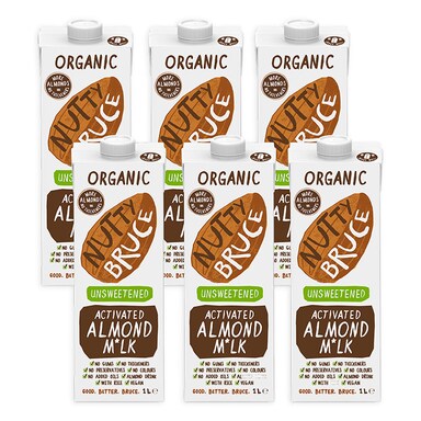 Nutty Bruce Activated Unsweetened Almond M*lk 6 x 1L