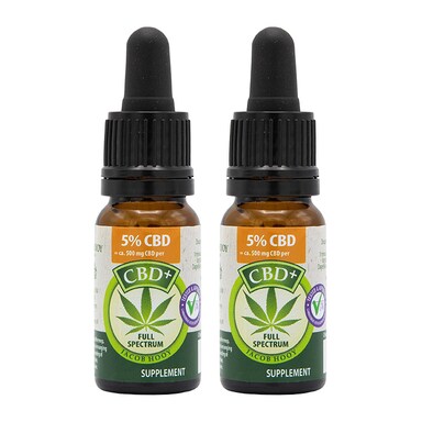 Jacob Hooy 5% CBD Oil 2x10ml Bundle