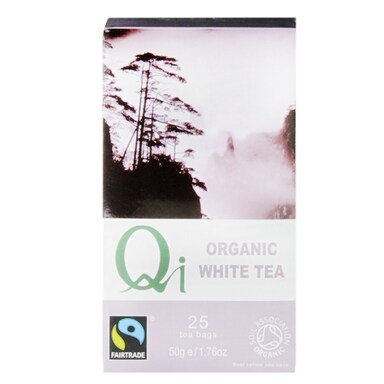Qi Teas Organic Fairtrade White Tea 25 Tea Bags