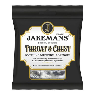Jakemans Original Throat & Chest Soothing Menthol Sweets 100g Bag