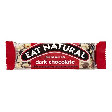 Eat Natural Dark Chocolate with Cranberries & Macadamias 45g