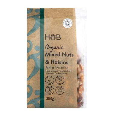 Holland & Barrett Organic Mixed Nuts & Raisins 250g