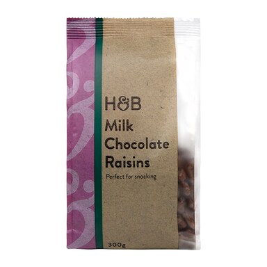 Holland & Barrett Chewy Milk Chocolate Raisins 300g