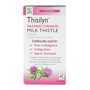 Schwabe Pharma Thisilyn Maxiumum Strength Milk Thistle 30 Capsules
