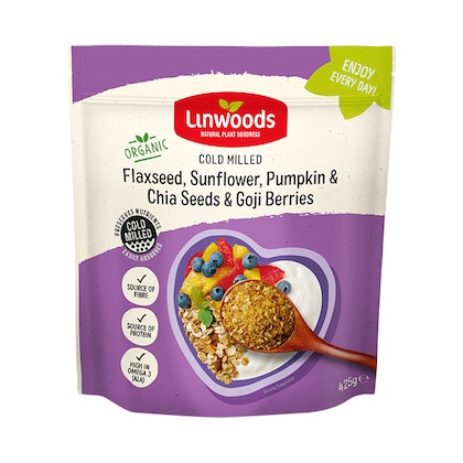 flaxseed linwoods q10 walnuts almonds goji sesame 425g 360g linwood