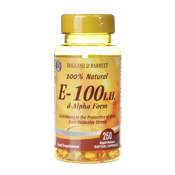 Holland & Barrett Vitamin E 250 Capsules 100iu Holland & Barrett