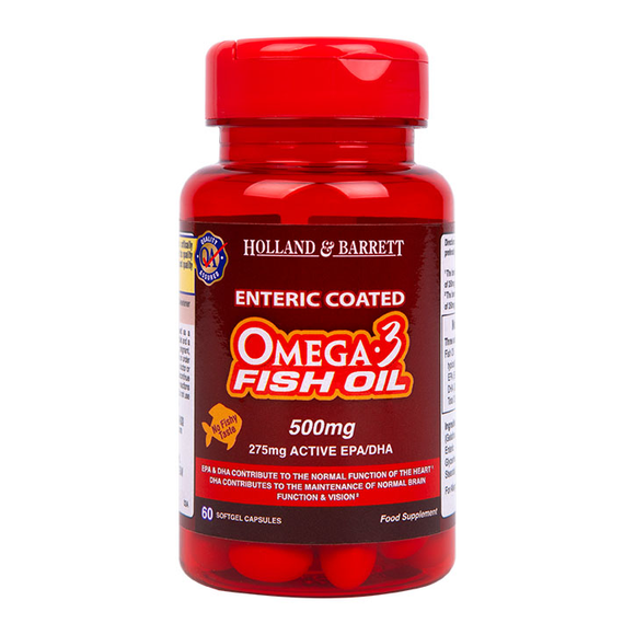 H&B Enteric Coated Omega 3 Fish Oil Capsules Holland & Barrett