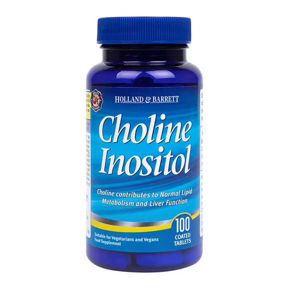 Holland & Barrett Choline & Inositol 100 Caplets 500mg Holland & Barrett