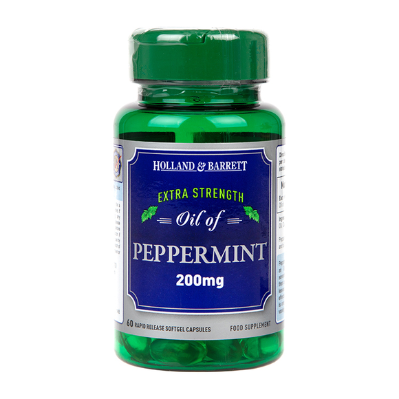 Holland & Barrett Extra Strength Oil of Peppermint 60 Capsules 200mg